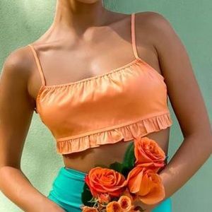 Orange crop top